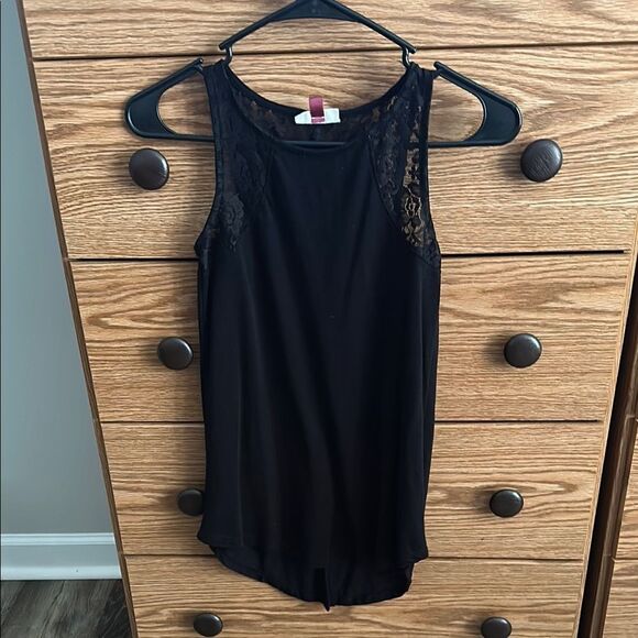 3 So juniors Sleeveless Tops - Black, Burgundy, and Navy Striped - Picture 3 of 11